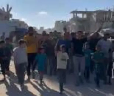 Anti-Hamas protest in Khan Younis, southern Gaza