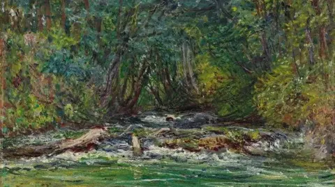 NML Claude Monet's The Epte in Giverny, 1884 (detail)