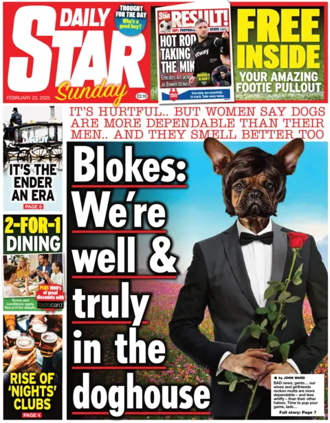 The front page of the Daily Star