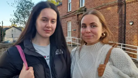 BBC students at magee Cailtin McKillion and Eadaoin Ni Chaoilte