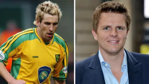 Getty Images Darren Huckerby and Jake Humphrey