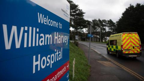 William Harvey hospital sign