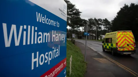 Ben Stansall William Harvey hospital sign