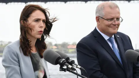 Getty Images Jacinda Ardern and Scott Morrison