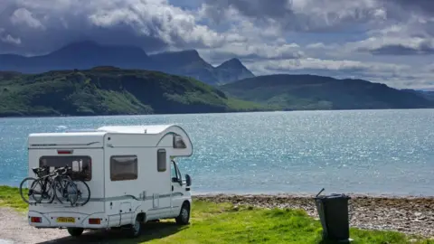 Getty Images Campervan at Kyle of Tongue in north-west Highlands