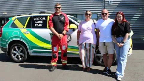 GNAAS Connor's family and paramedic Marcus Johnson