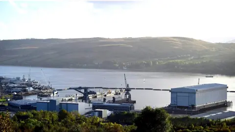 Getty Images A general view of Faslane Naval Base