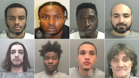 South Wales Police Clockwise from top left: Ahmed Ohmar, Alexis Mutesa, Arnold Fumumeya, Davood Assadpour, Stephen Isaac, Micaiah Marley, Gideon Lawson, Denis Delishaj