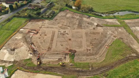 HS2 Ltd Aerial view of the excavations