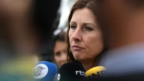 Reuters Silene Fredriksz, mother of one of the Malaysia Airlines flight MH17 victims, speaks with reporters, 19 June 2019