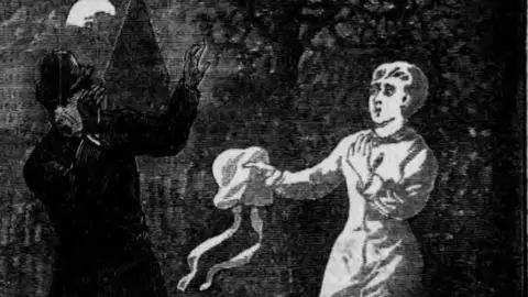 Illustrated Police News A cartoon showing the hautning