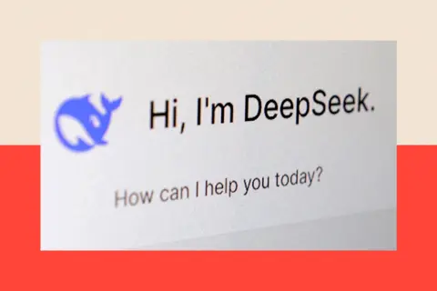 Reuters The DeepSeek app is seen with the words: "How can I help you today?"