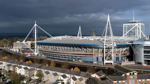 PA Media A view of the Principality Stadium in Cardiff