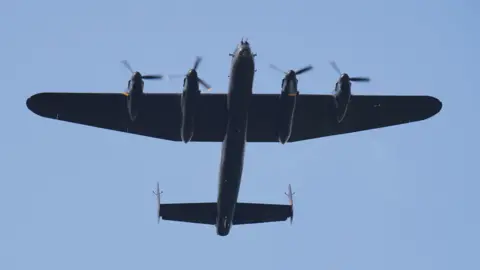  Jonathan Brady/PA Wire Lancaster bomber, PA474, takes part in the Royal Air Force Battle of Britain Memorial Flight 