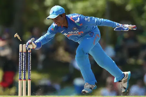 Getty Images Sanju Samson of India 'A' unsuccessfully attempts a run out during the Cricket Australia Quadrangular Series Final match between Australia 'A' and India 'A' at Marrara Oval on August 2, 2014 in Darwin, Australia. 