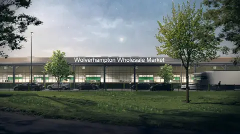 City of Wolverhampton Council computer generated images of how the redevelopment in Hickman Avenue could look once completed with the new wholesale market 
