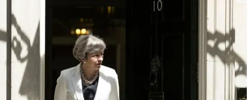 Getty Images Theresa May at Downing Street