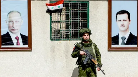 AFP A member of the Russian military police in Syria, March 2018