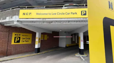 The entrance to Lee Circle car park in Leicester