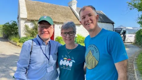 Frank Lawler with Janine and Greg Rigby