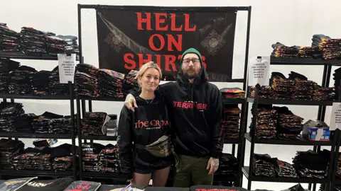 Jess Rob and Jess with their t-shirts