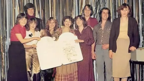 David Clayton David Clayton and a group of people on stage at Ocean Room in late 1970s or early 1980s