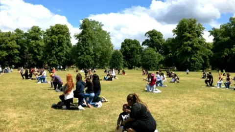 Protesters in Gloucester Park 'take a knee' for George Floyd