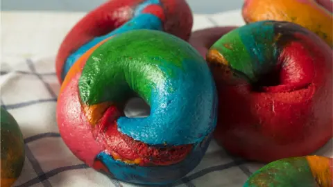 Getty Images rainbow bagels