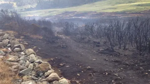 NIFRS Fire smoulders at Drinnahilly