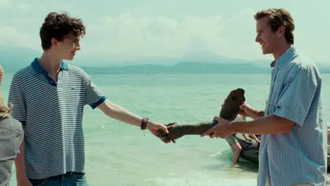 Sony Timothee Chalamet and Armie Hammer in Call Me By Your Name