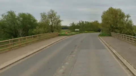 Google street view of the North Side road - a bridge with the river Nene underneath