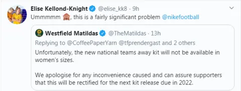 @elise_kk8 Tweet from Elisde Kellond-Knight that reads: "Umm. This is a fairly significant problem"