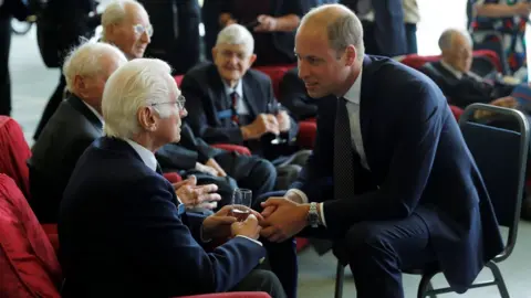 Reuters Prince William, Patron of the Battle of Britain Memorial Flight, speaks with veterans at RAF Coningsby