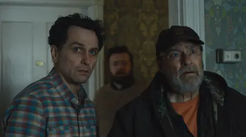 Apple TV Matthew Rhys and Stephen Root in widow's Bay