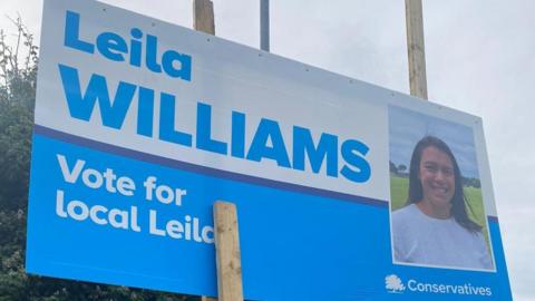 An election poster for Leila Williams