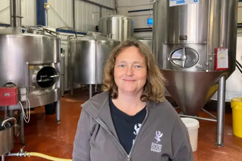 Rachel Matthews at the Dancing Duck Brewery