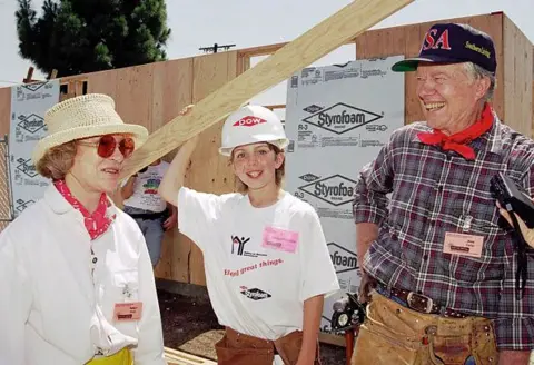 Getty Images Jimmy Carter with Habitat for Humanity