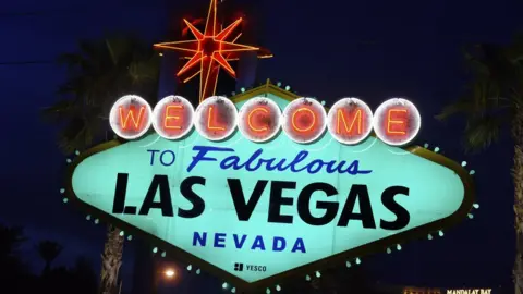 Sam Morris/Las Vegas News Bureau Welcome to Las Vegas sign joins Tourism Ireland's Global Greening