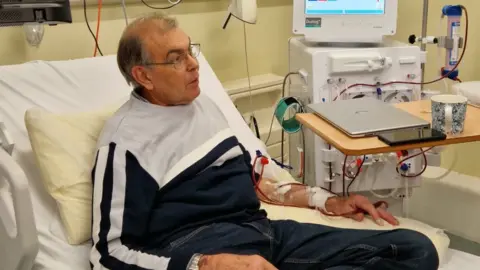 Kidney Care UK Paul Welsh in hospital