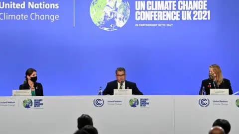 Getty Images Alok Sharma, COP26 president, holds news conference on 6 November 2021