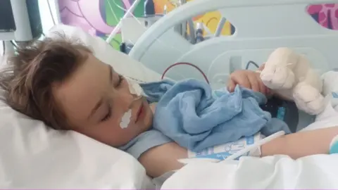 family handout Marley was seriously ill, and is still recovering at home