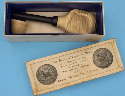 BBC Marvel Whirling Spray vaginal douche, c1900