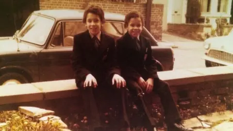 Richard Oreffo Richard (r) and his twin brother Victor