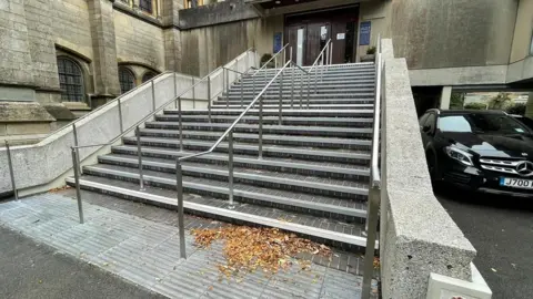 Refurbished stairs at Truro Cathedral