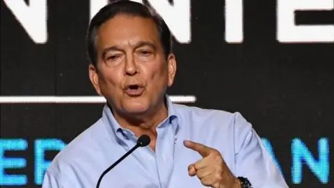 AFP Laurentino Cortizo during a campaign rally on 1 April