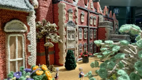 BBC The front of the knitted Sandringham House