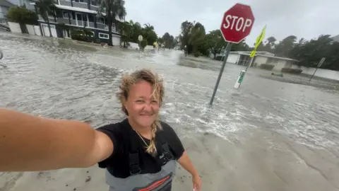 Briana Gagnier Briana Gagnier says the streets look like whitewater rapids