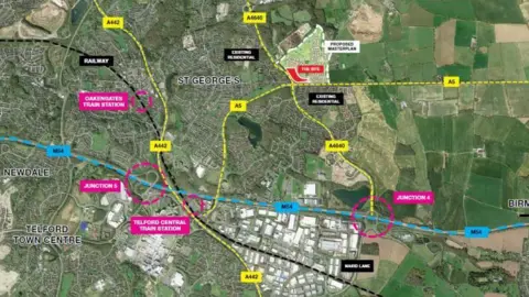  Quora/The Harris Partnership Proposed development on a map 
