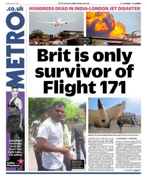  "Brit is only survivor of Flight 171".