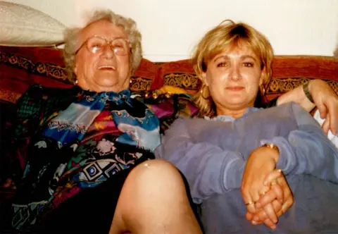 Family photo Caroline Aherne with her Nana